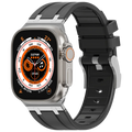 Luxe AP metalen kop siliconen band voor Apple Watch