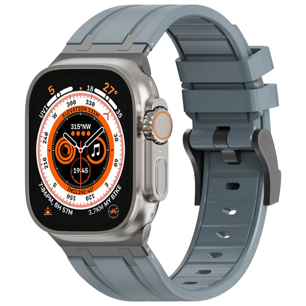 Luxe AP metalen kop siliconen band voor Apple Watch