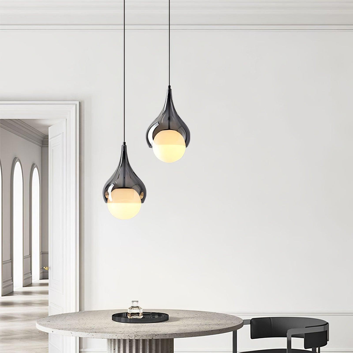 Glas-Pendelleuchte — Elegantes Tropfendesign