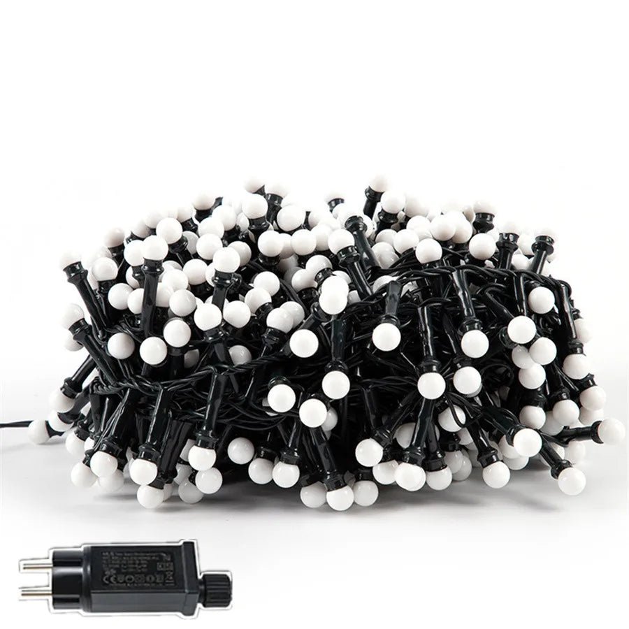 LumaGlow Guirnalda de luces LED impermeable con 8 modos para decorar fiestas al aire libre