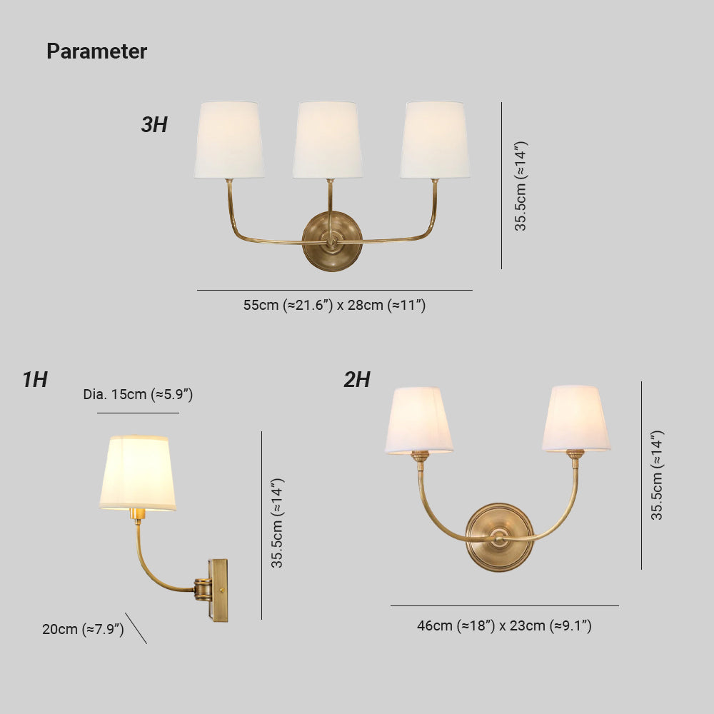 Nástěnná lampa Victor - černý bronz, látkové stínidlo