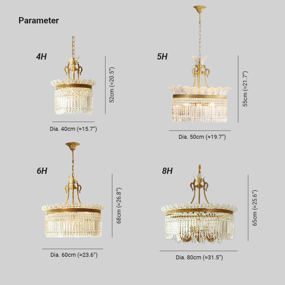 Lampadario French Empire Miles - design rustico di lusso