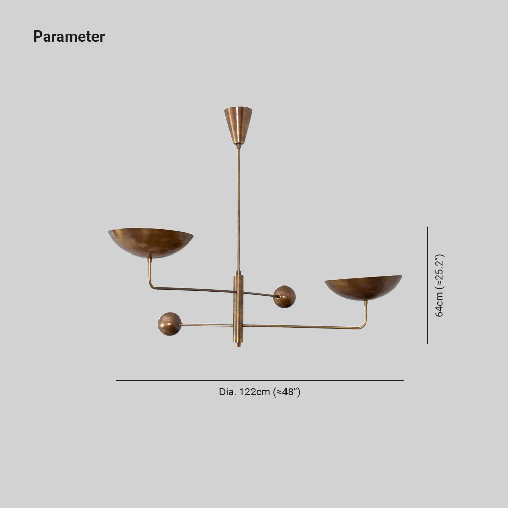 Stella industriële kroonluchter — sculpturaal ontwerp