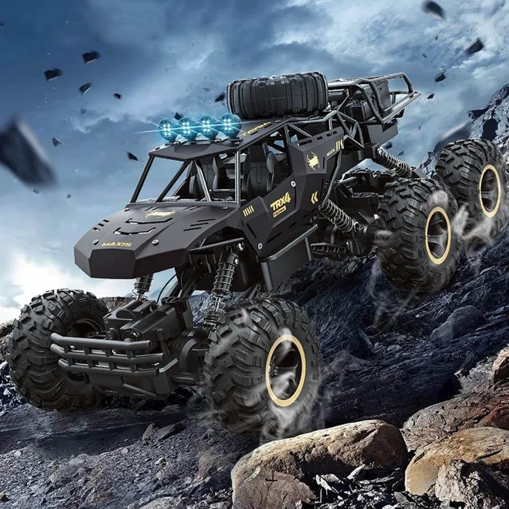 Monster truck teledirigido TrailRover 6WD con luces LED, hasta 52 km/h, potencia todoterreno