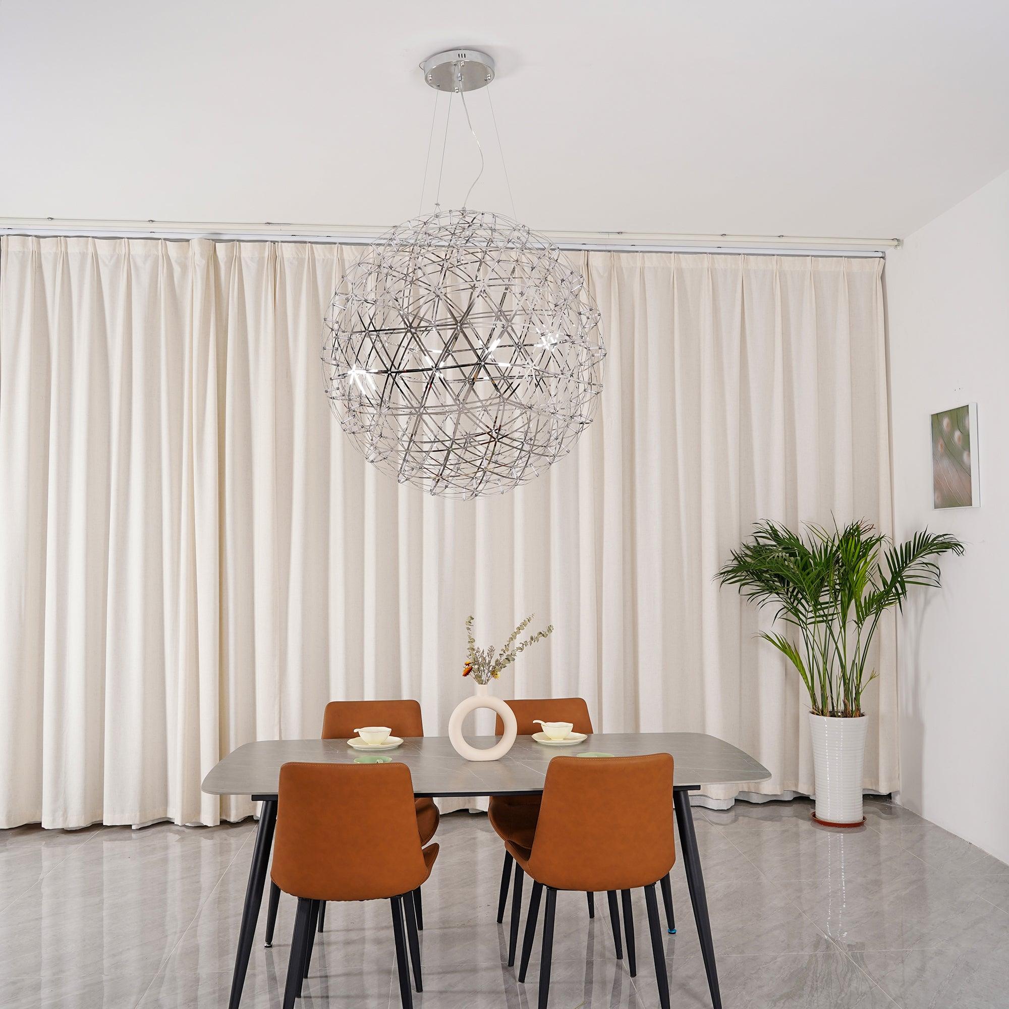 Spark Ball Pendant Light — Silver Finish