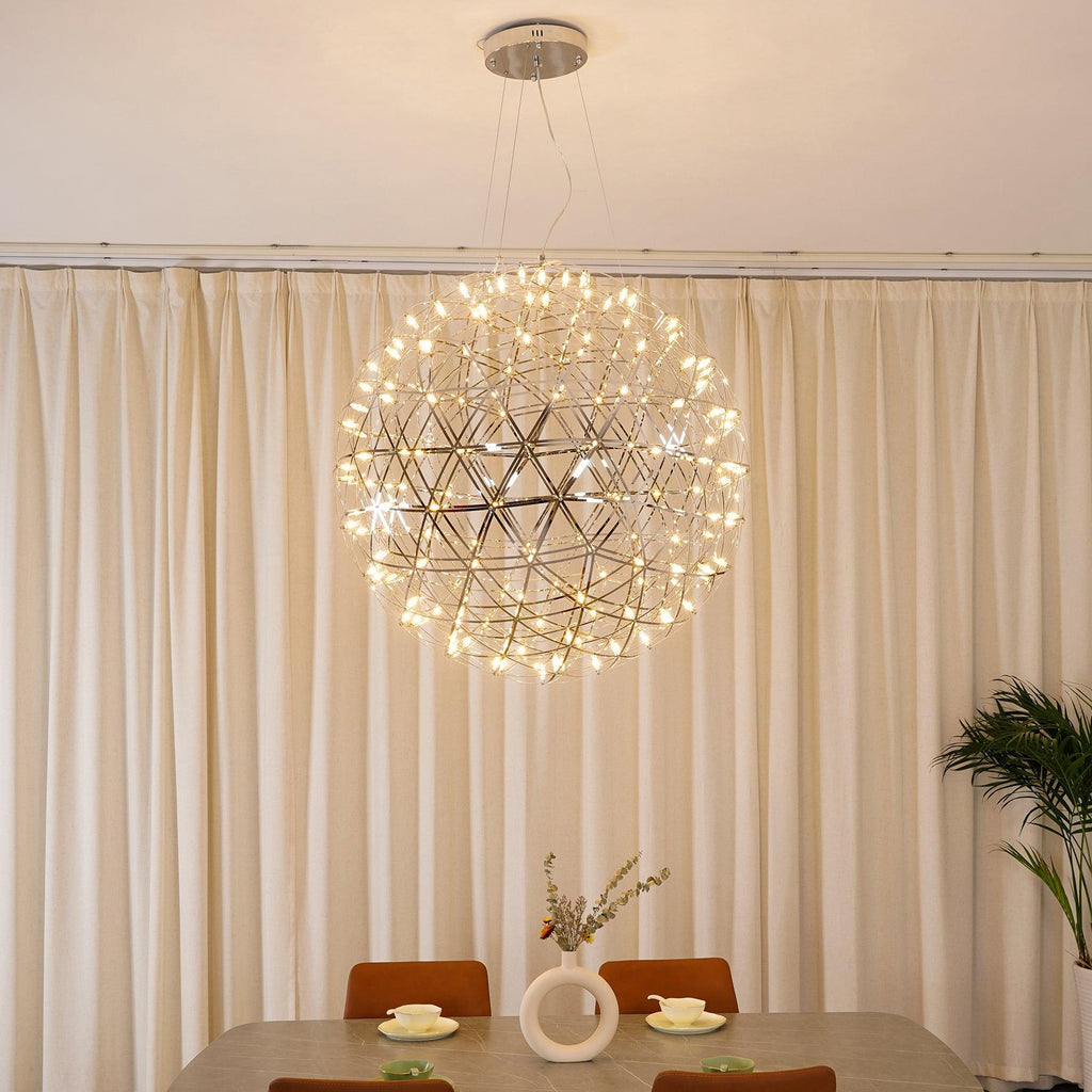 Spark Ball Pendant Light — Silver Finish