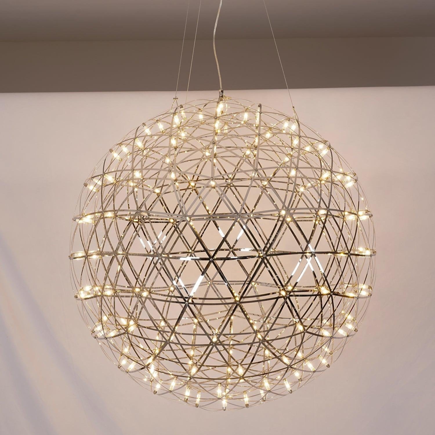 Spark Ball Pendant Light — Silver Finish