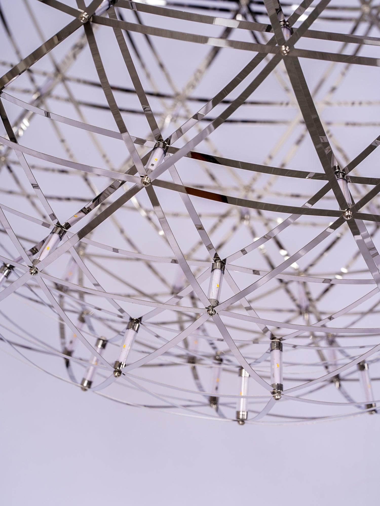 Spark Ball Pendant Light — Silver Finish