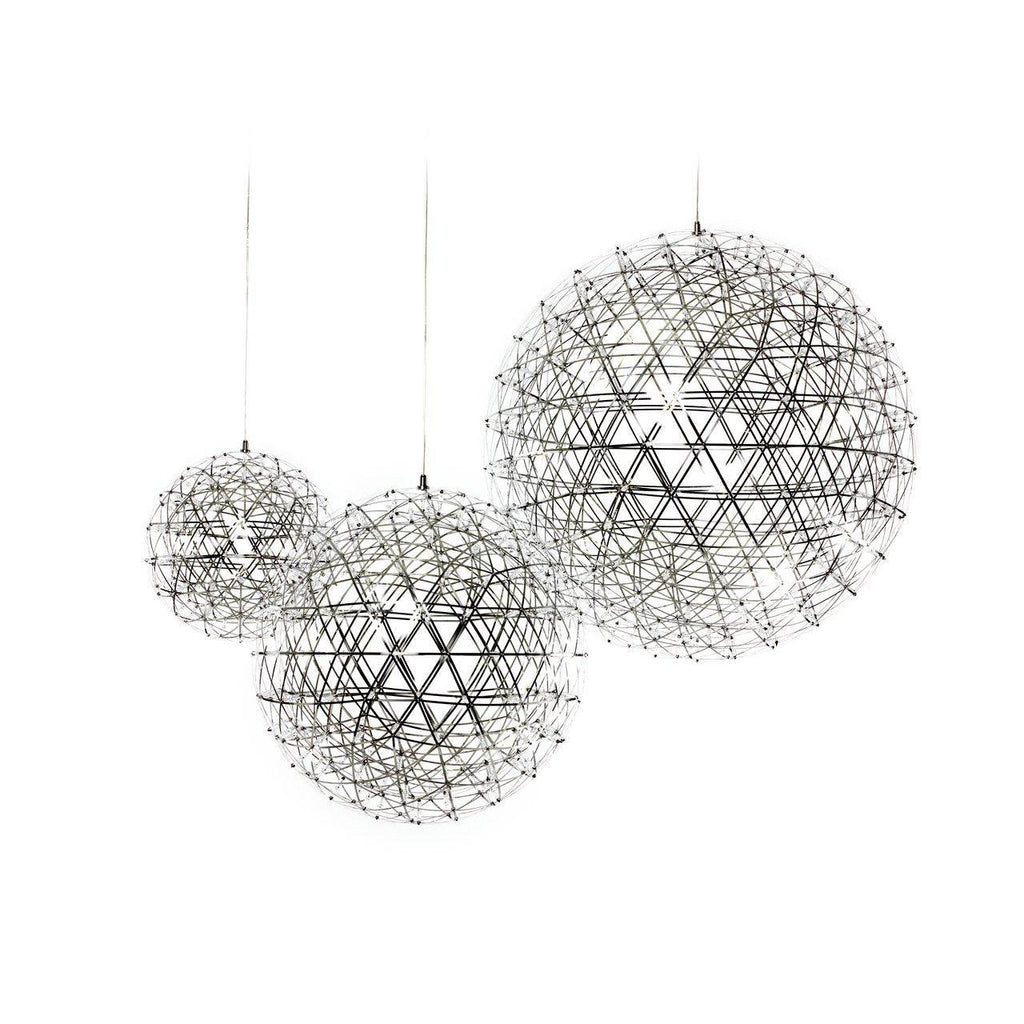Spark Ball Pendant Light — Silver Finish