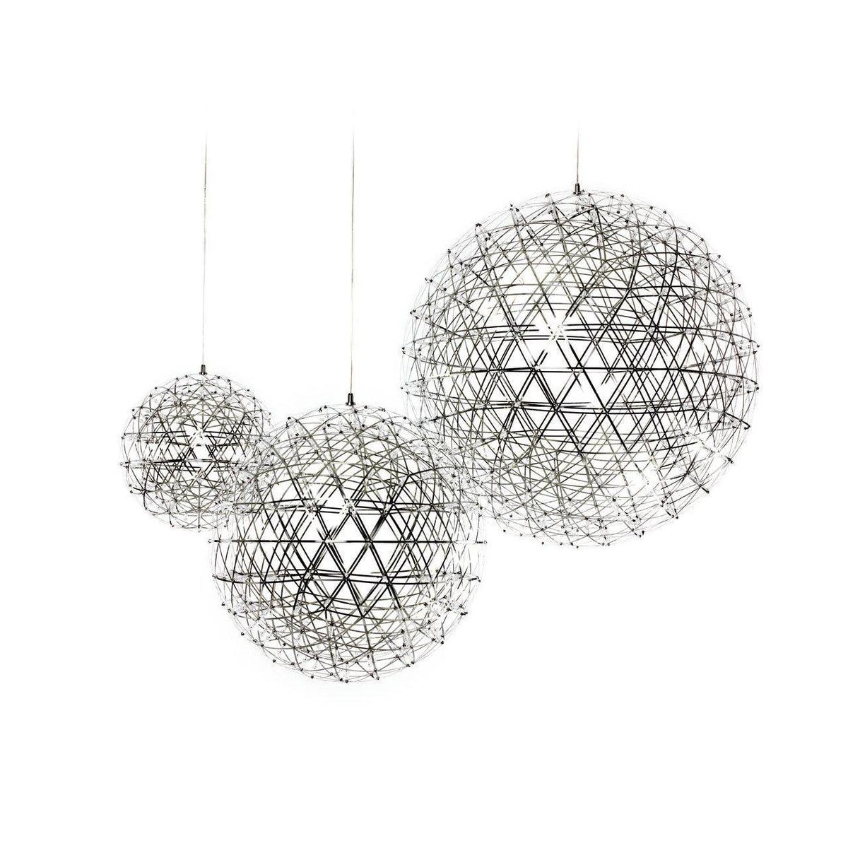 Spark Ball Pendant Light — Silver Finish