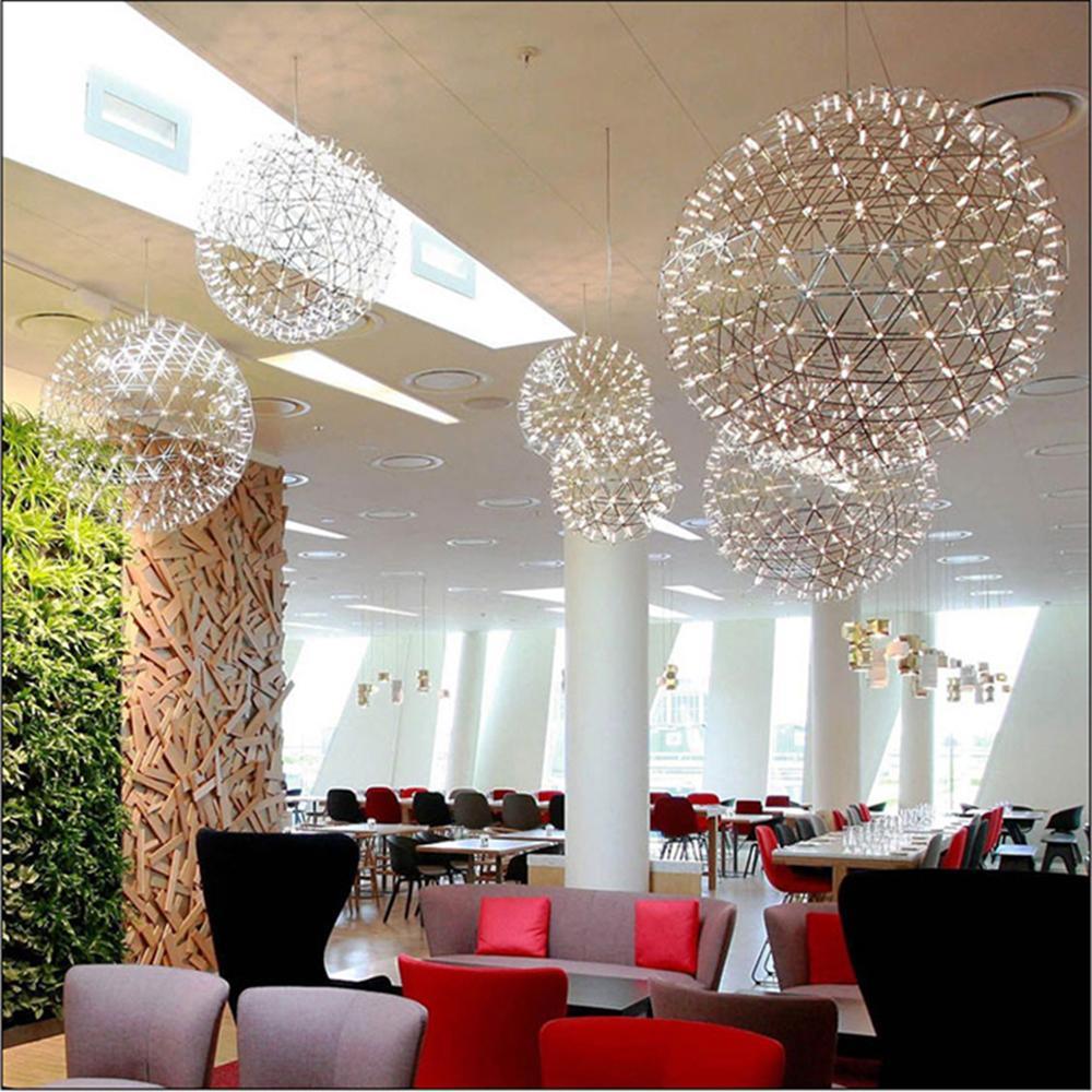 Spark Ball Pendant Light — Silver Finish