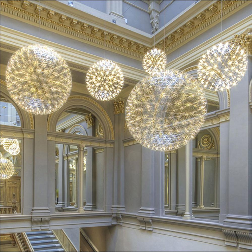 Spark Ball Pendant Light — Silver Finish