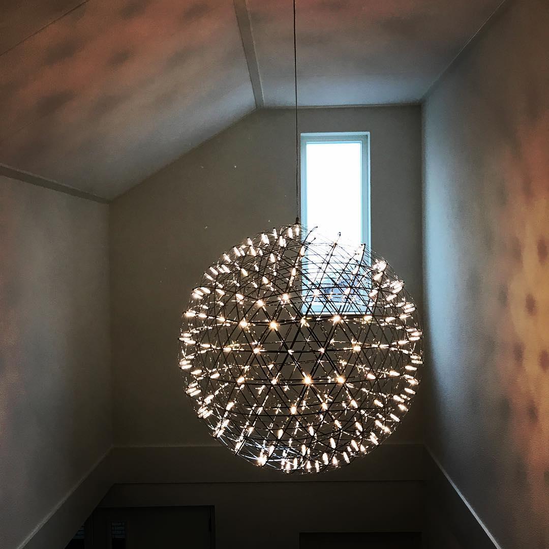 Spark Ball Pendant Light — Silver Finish