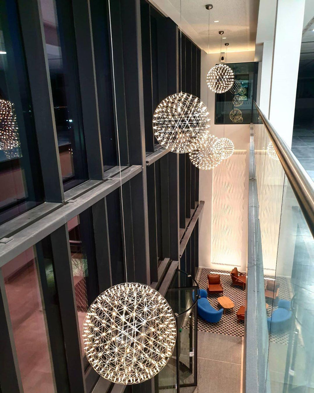 Spark Ball Pendant Light — Silver Finish