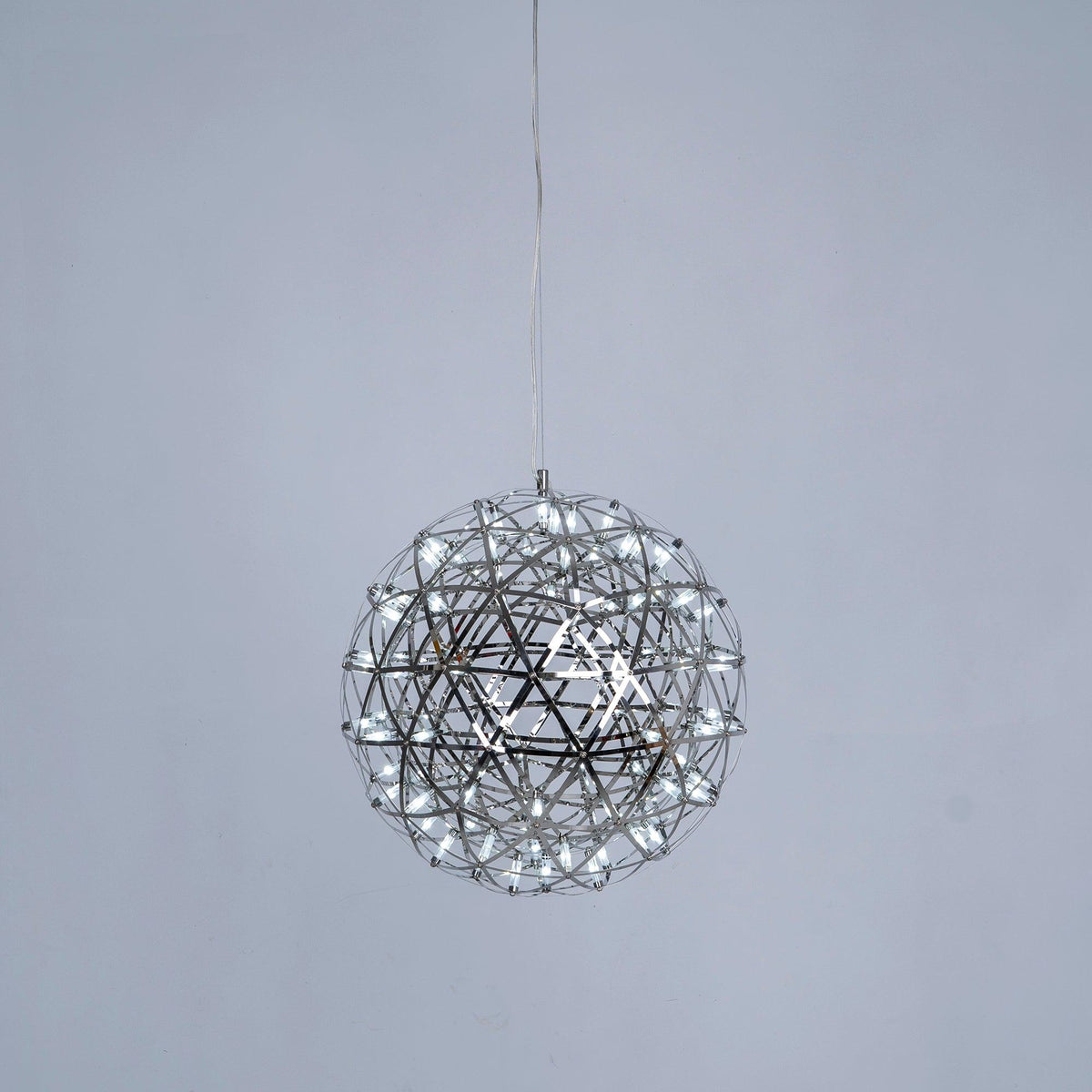 Spark Ball Pendant Light — Silver Finish