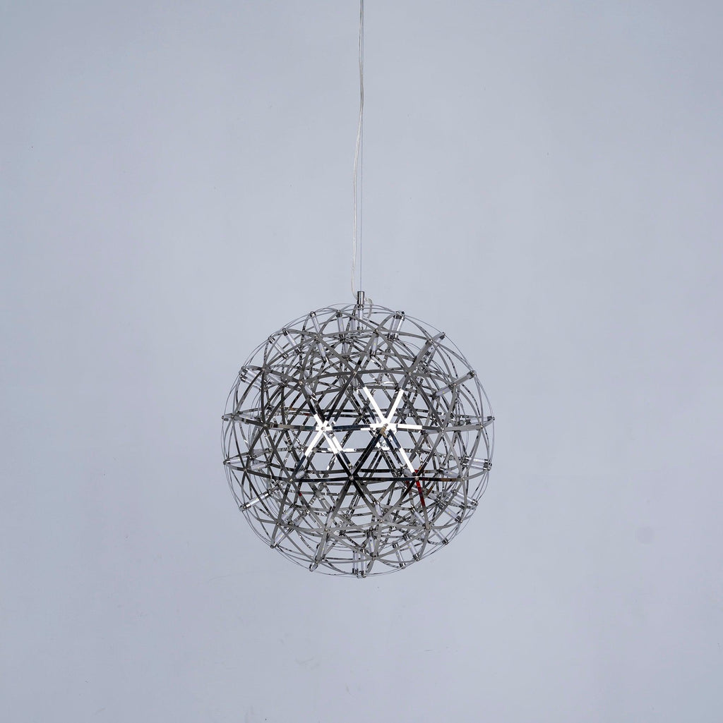 Spark Ball Pendant Light — Silver Finish
