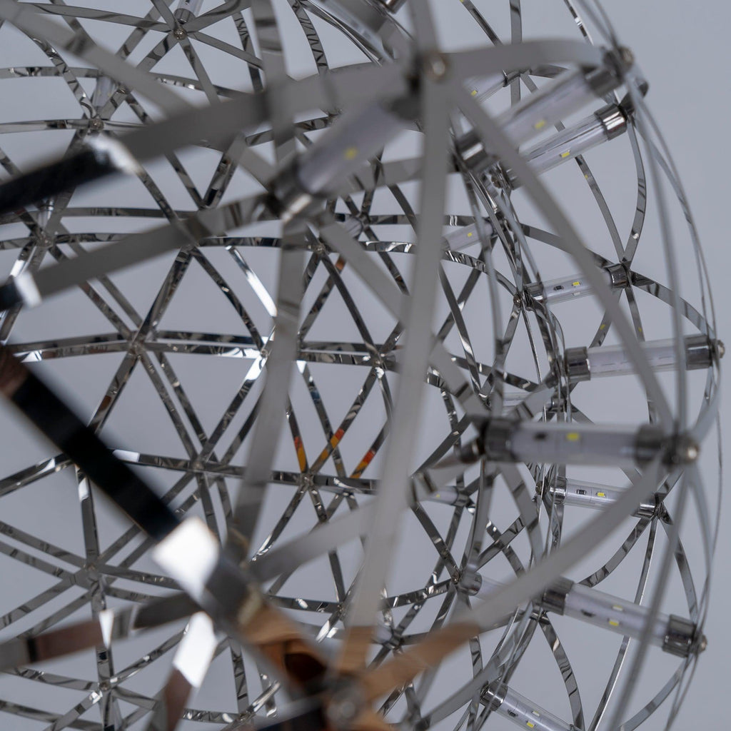 Spark Ball Pendant Light — Silver Finish