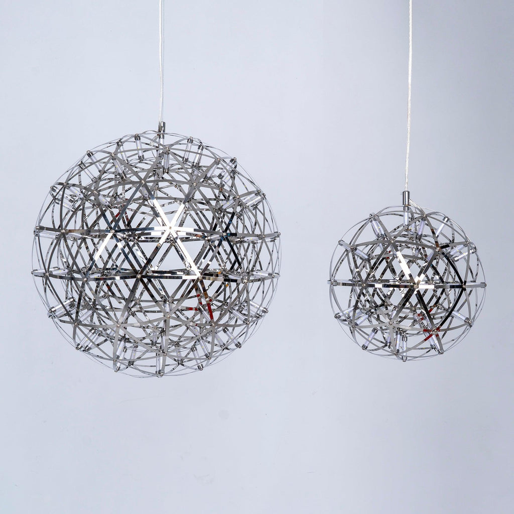 Spark Ball Pendant Light — Silver Finish
