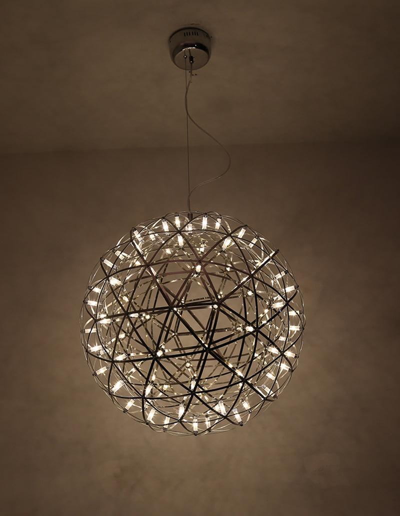 Spark Ball Pendant Light — Silver Finish