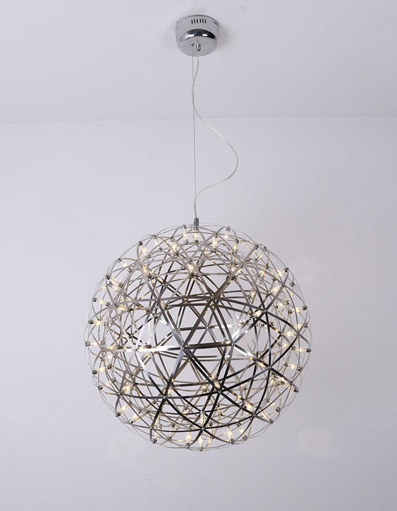 Spark Ball Pendant Light — Silver Finish