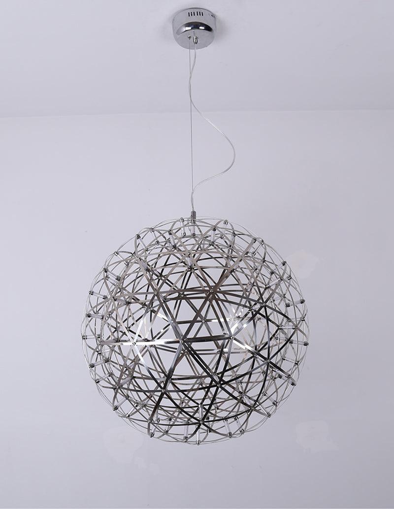 Spark Ball Pendant Light — Silver Finish