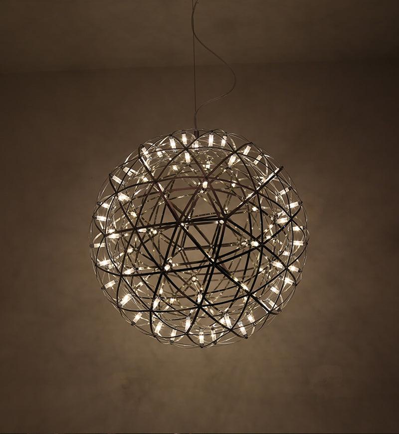 Spark Ball Pendant Light — Silver Finish