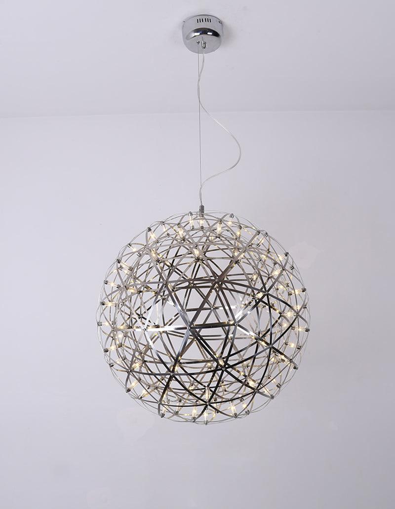 Spark Ball Pendant Light — Silver Finish