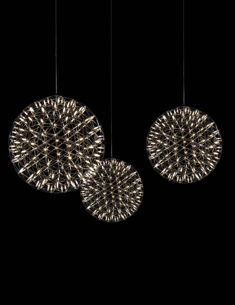 Spark Ball Pendant Light — Silver Finish