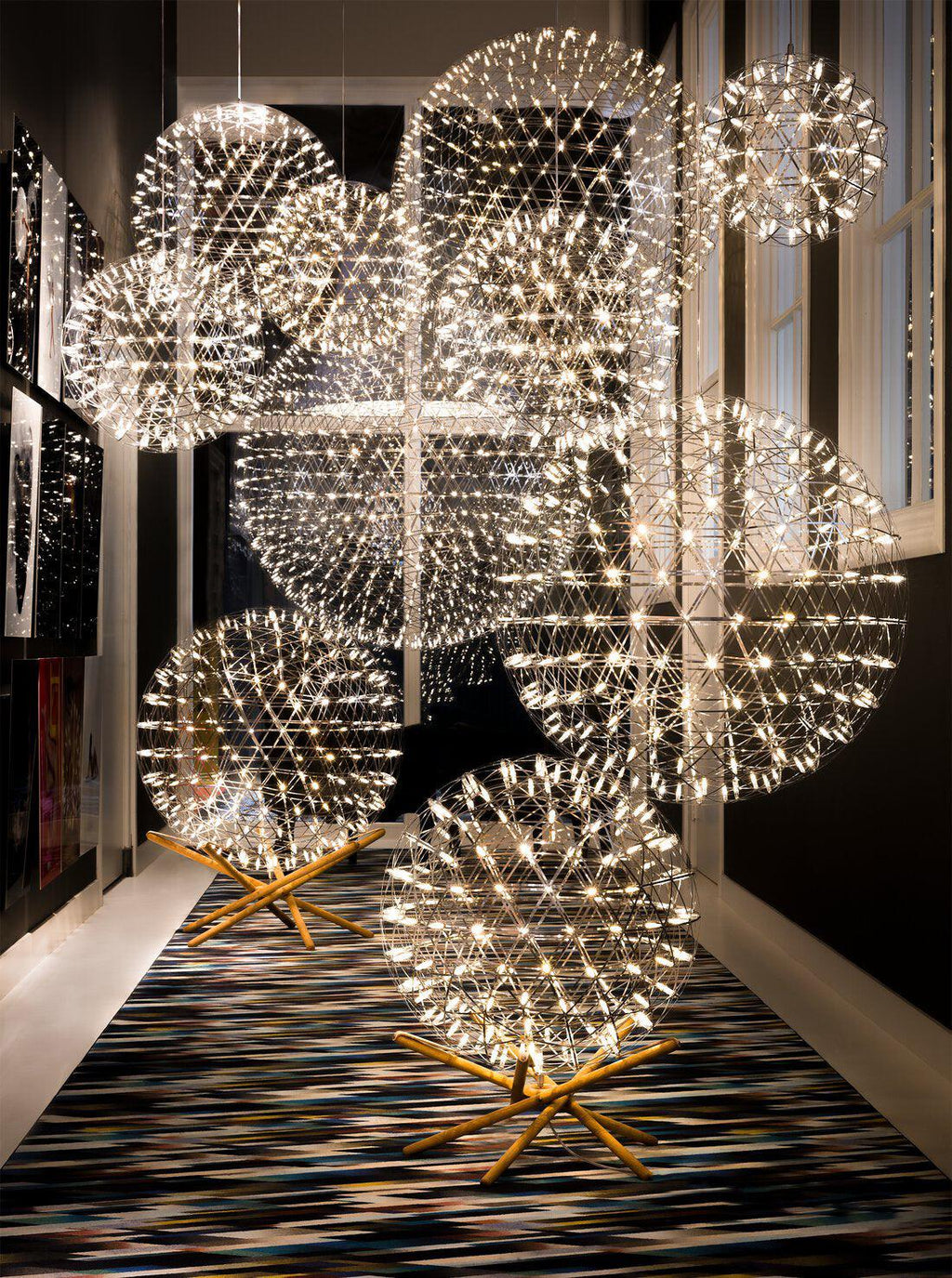 Spark Ball Pendant Light — Silver Finish