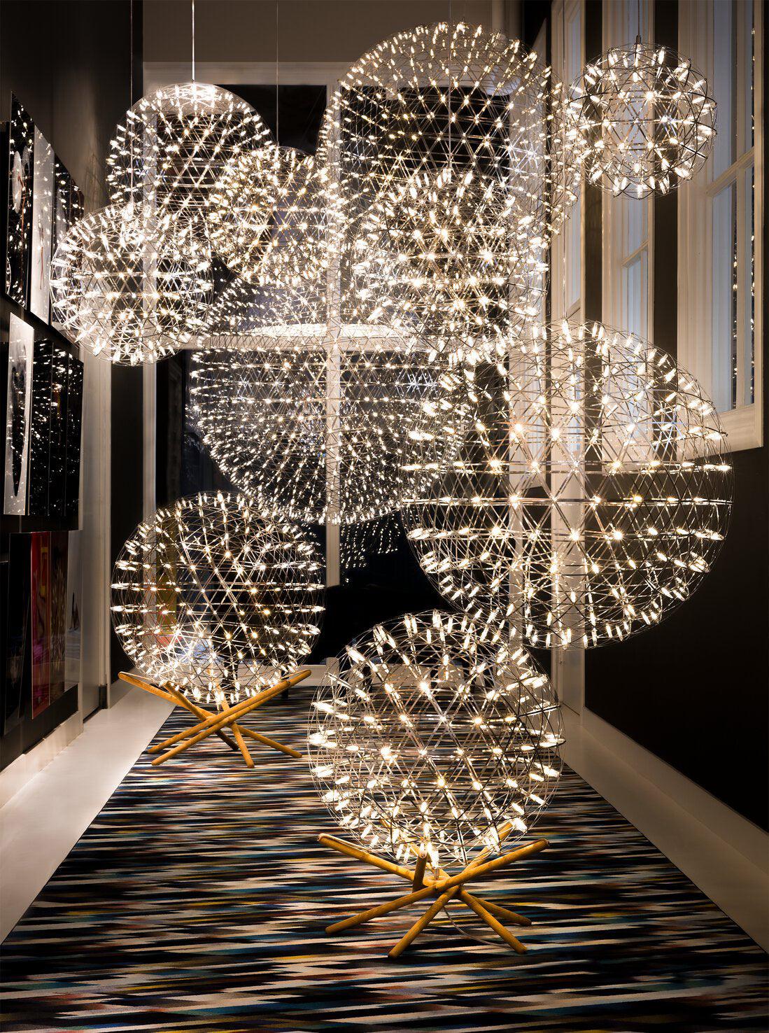 Spark Ball Pendant Light — Silver Finish