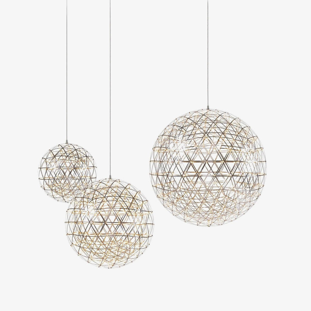 Spark Ball Pendant Light — Silver Finish