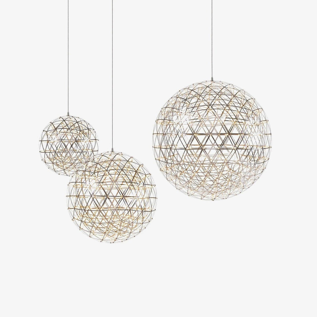 Spark Ball Pendant Light — Silver Finish