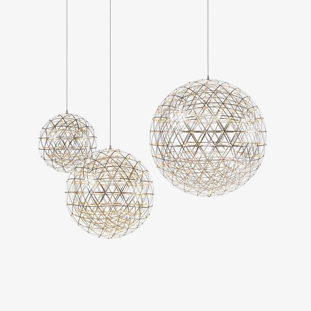 Spark Ball Pendant Light — Silver Finish