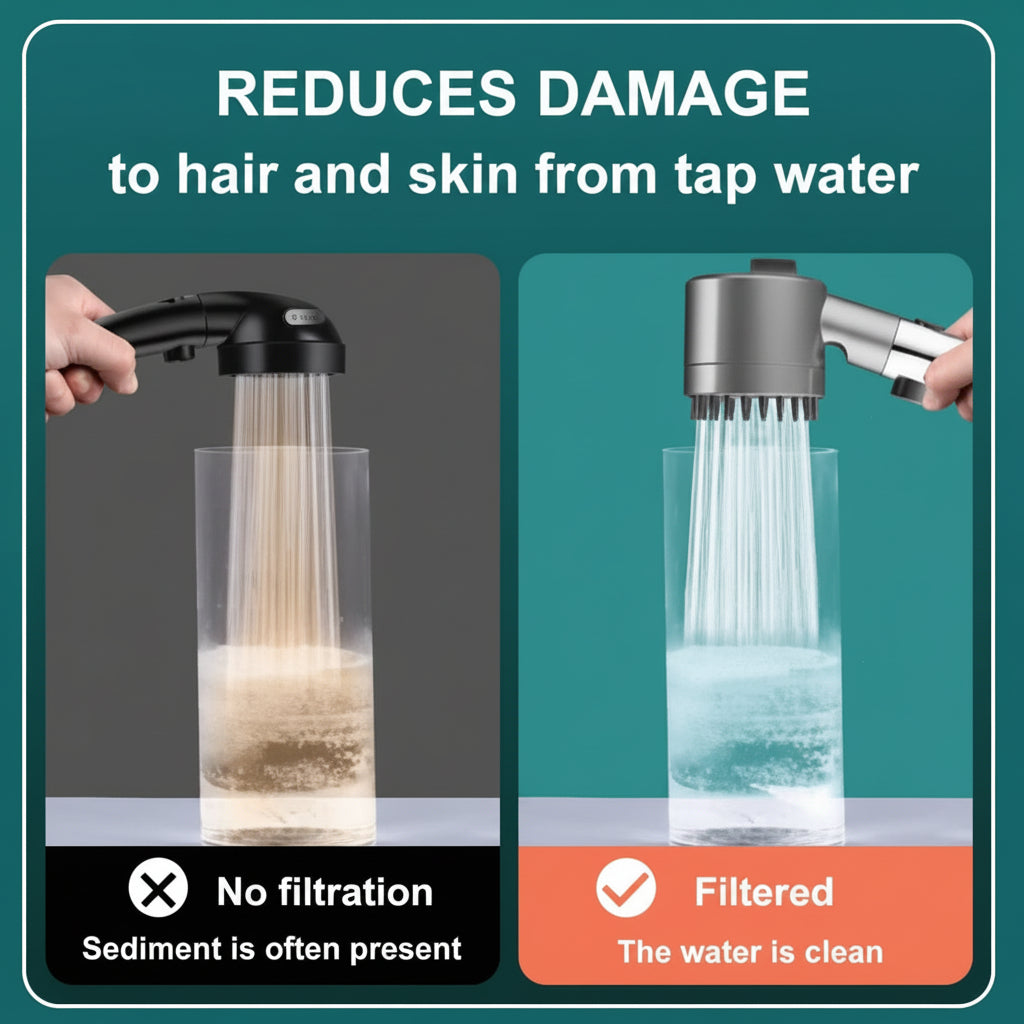 Filtered Shower Head with Advanced Filtration for Healthier Skin & Hair