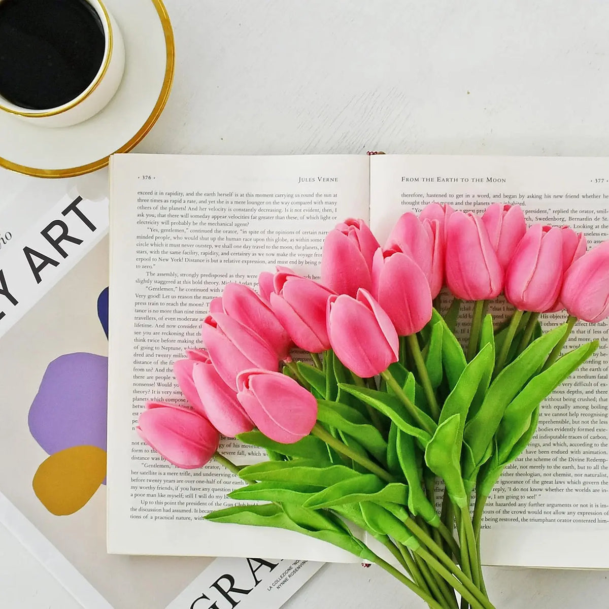 NovaLeaf, tulipes artificielles au toucher réaliste, faciles à entretenir, pour une décoration élégante de la maison