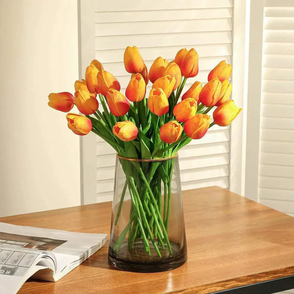 NovaLeaf, tulipes artificielles au toucher réaliste, faciles à entretenir, pour une décoration élégante de la maison