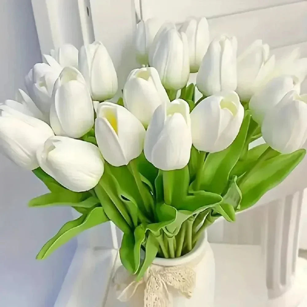 Realistische künstliche Lumina-Tulpen für Liebhaber stilvoller Wohnraumdekoration, pflegeleicht