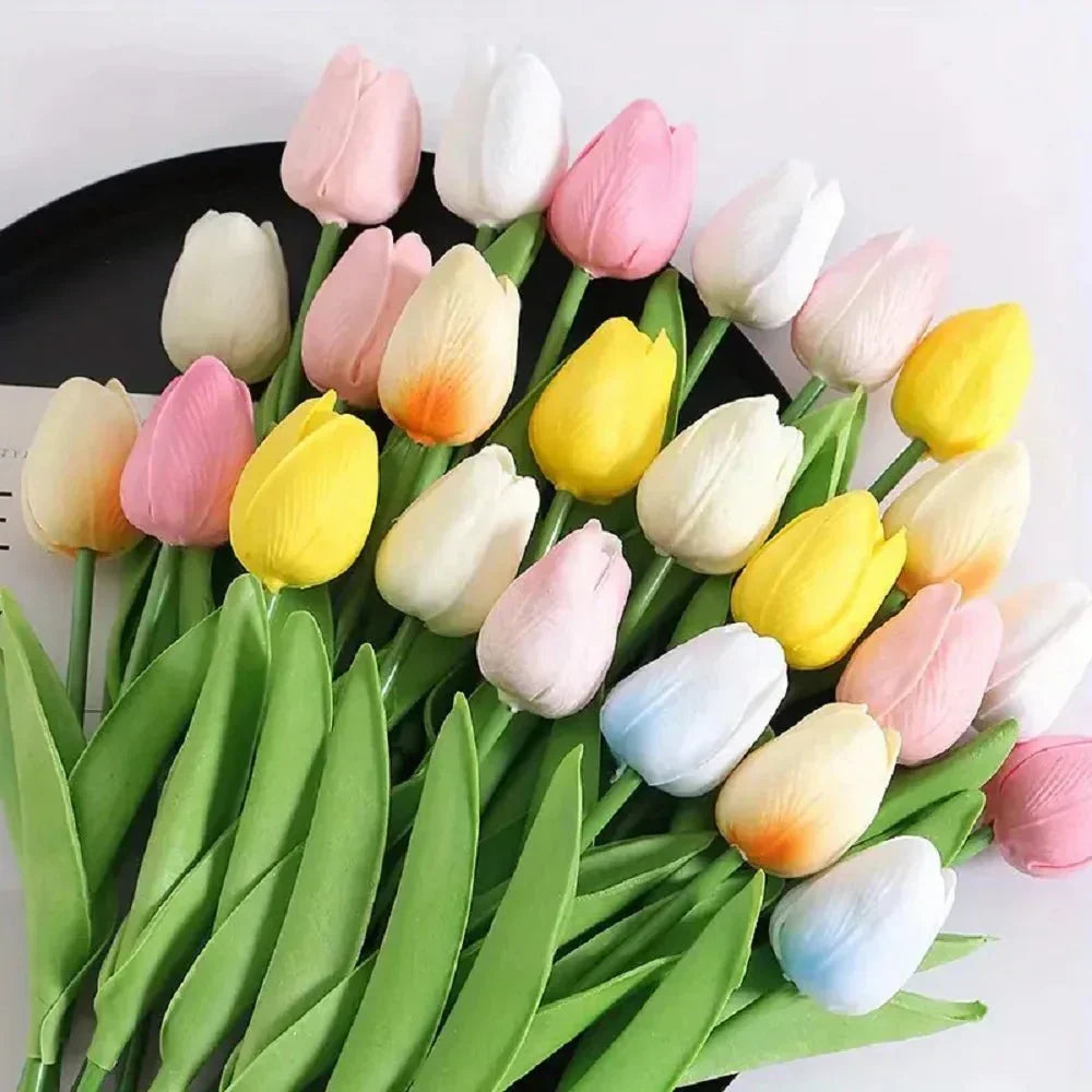 Realistische künstliche Lumina-Tulpen für Liebhaber stilvoller Wohnraumdekoration, pflegeleicht