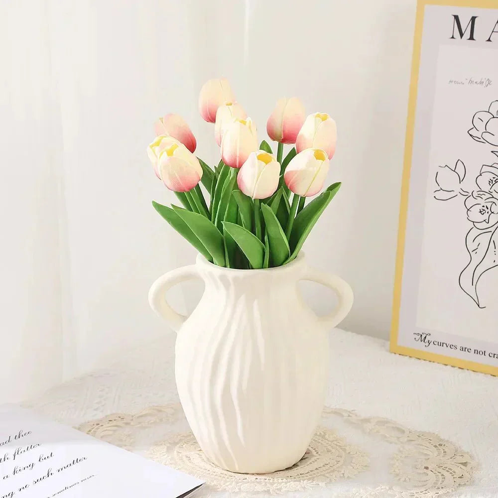 Realistische künstliche Lumina-Tulpen für Liebhaber stilvoller Wohnraumdekoration, pflegeleicht