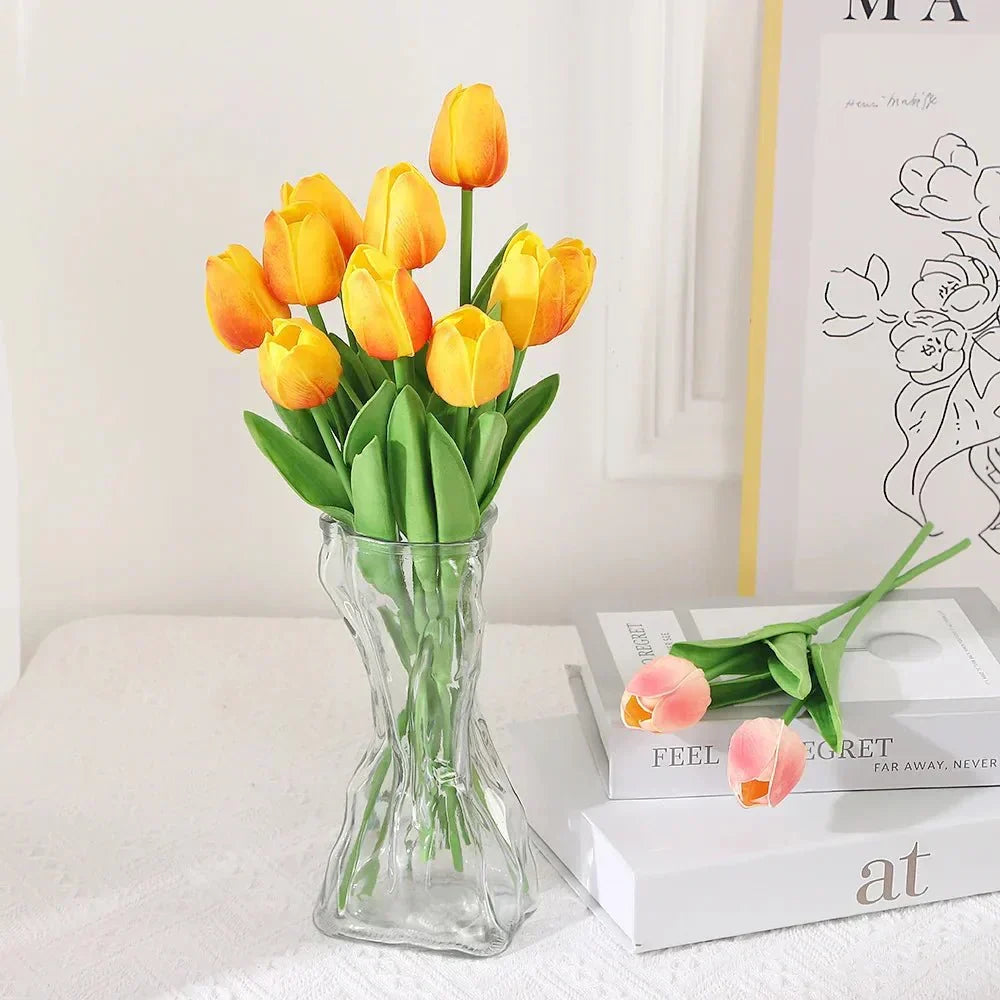 Realistische künstliche Lumina-Tulpen für Liebhaber stilvoller Wohnraumdekoration, pflegeleicht