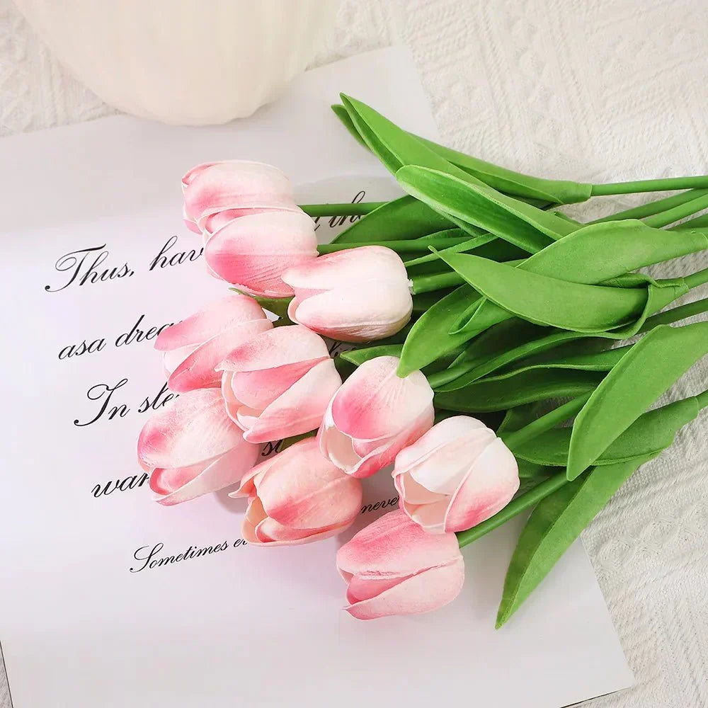Realistische künstliche Lumina-Tulpen für Liebhaber stilvoller Wohnraumdekoration, pflegeleicht