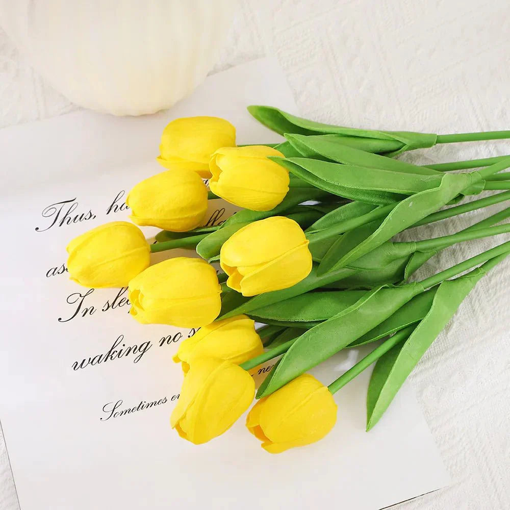 Realistische künstliche Lumina-Tulpen für Liebhaber stilvoller Wohnraumdekoration, pflegeleicht