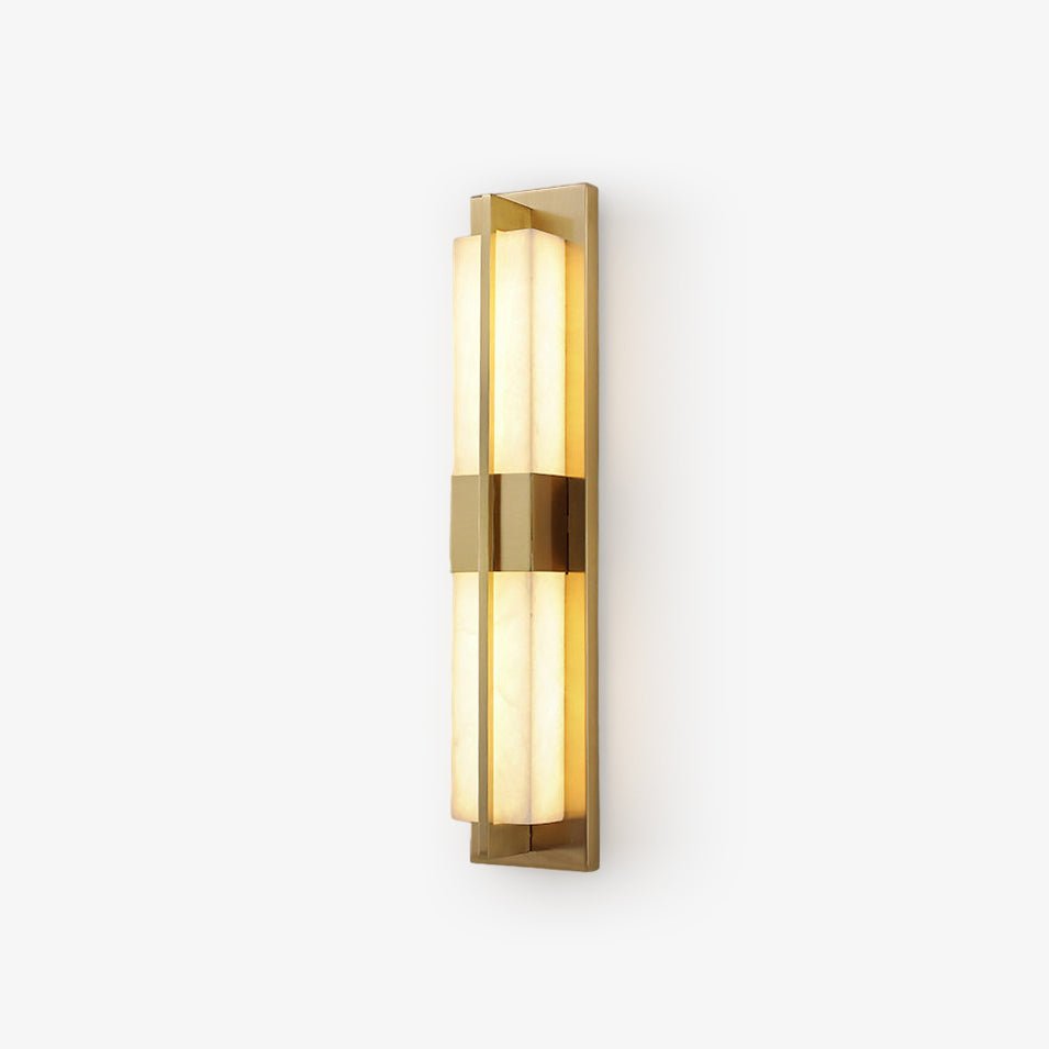 Lampada da parete LED Caspian in alabastro e ottone
