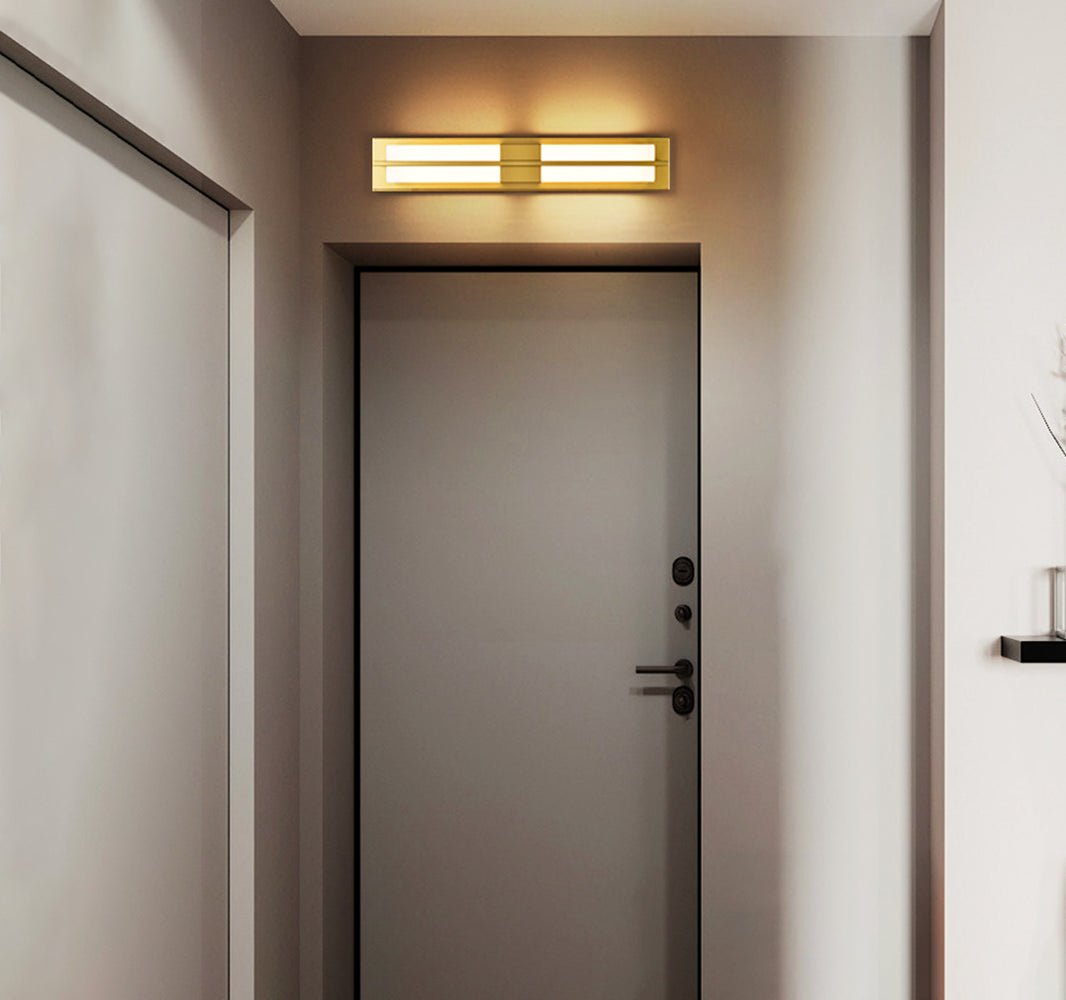 Lampada da parete LED Caspian in alabastro e ottone