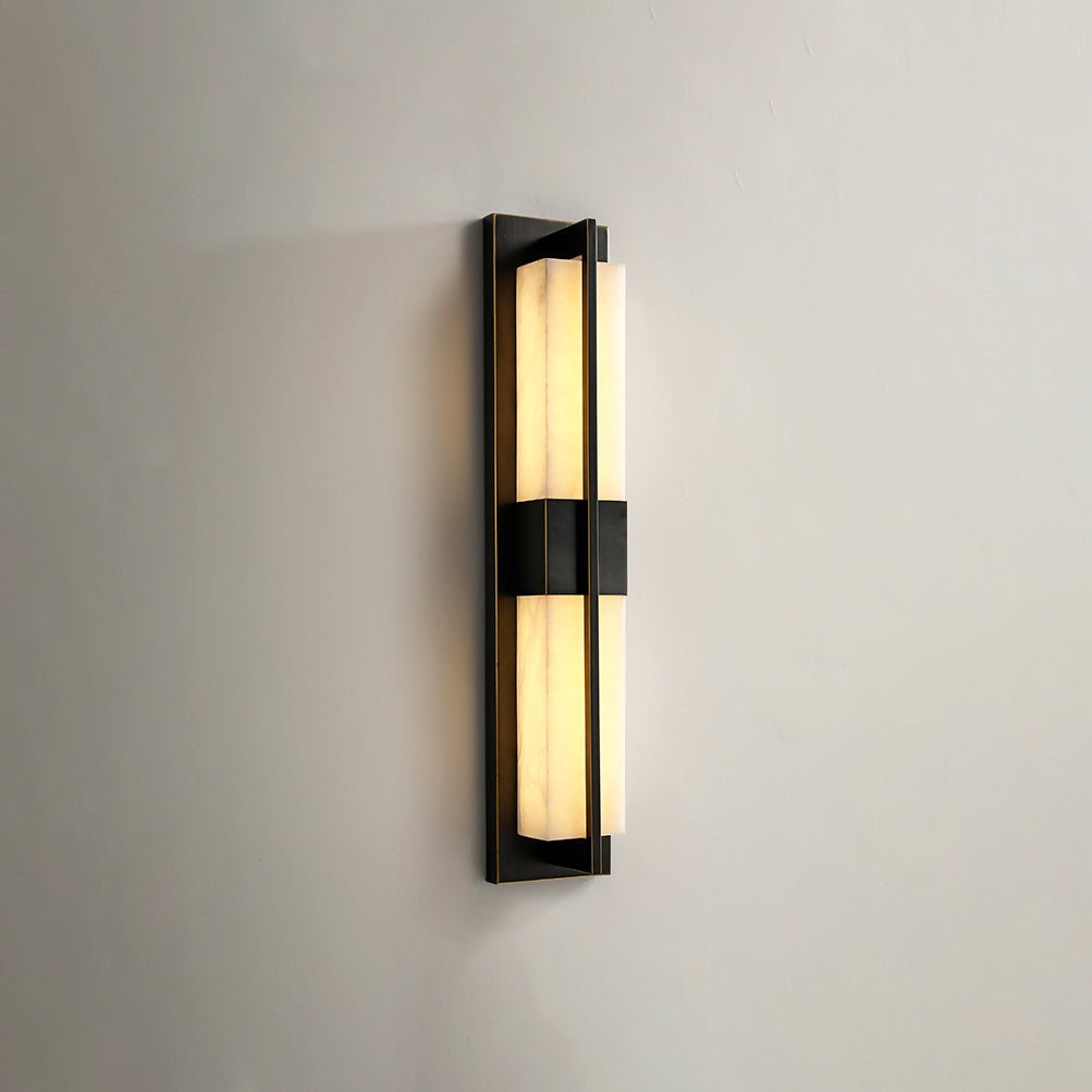 Lampada da parete LED Caspian in alabastro e ottone