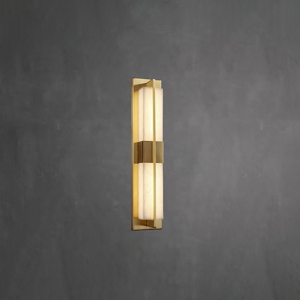 Lampada da parete LED Caspian in alabastro e ottone