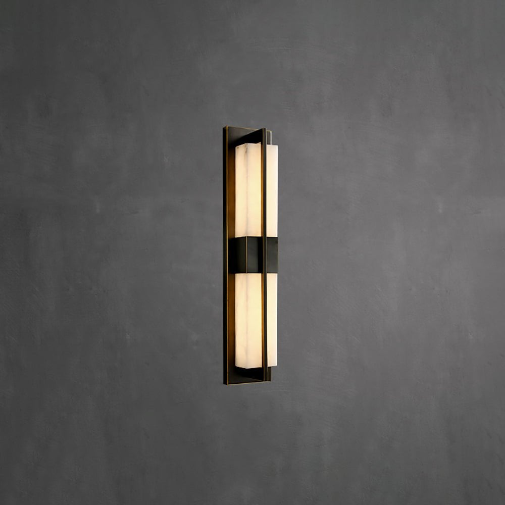 Lampada da parete LED Caspian in alabastro e ottone