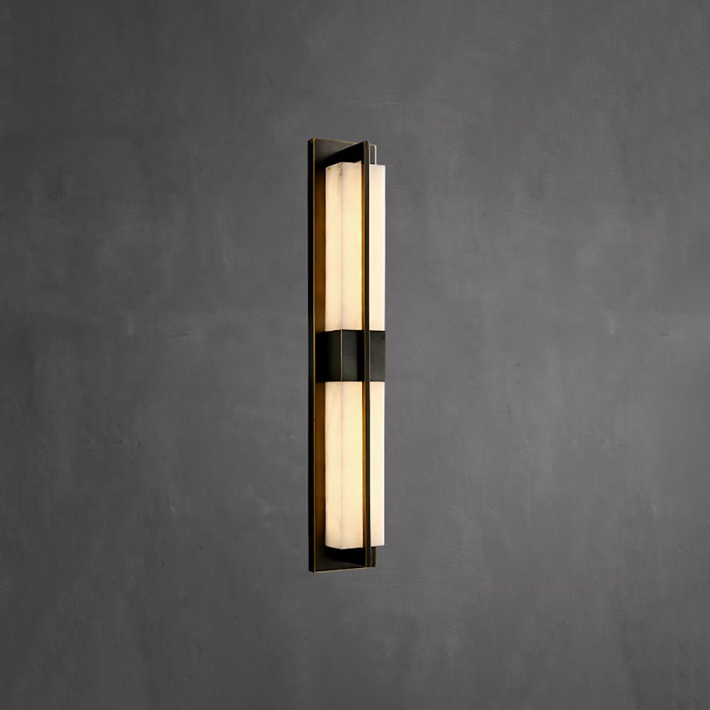 Lampada da parete LED Caspian in alabastro e ottone