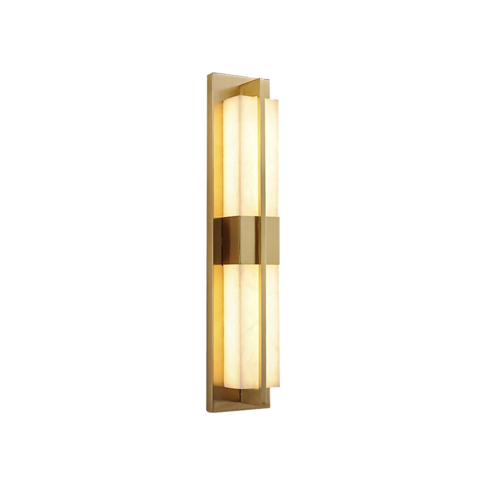 Lampada da parete LED Caspian in alabastro e ottone