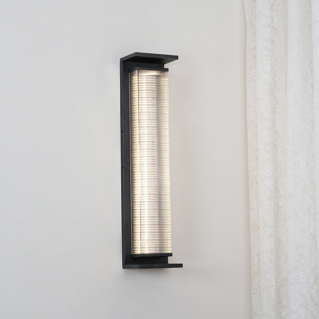 Nowoczesna prostokątna zewnętrzna lampa ścienna